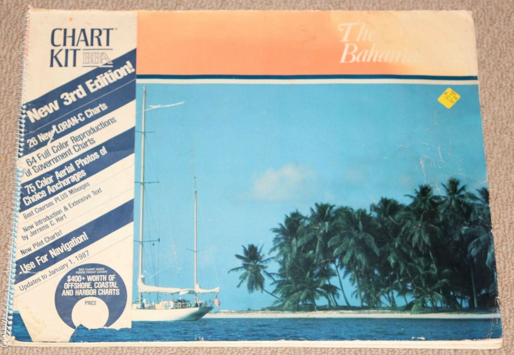 BBA Chart Kit Bahamas – 3rd Edition 1987 Ocean Navigation Plotter Map Guide
