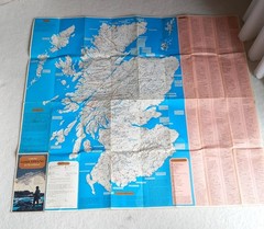 Vintage Fishing Map A Collins Map Game Fishing In Scotland Good Condition
