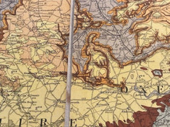 The O/S Geological Survey 1924 Map Of England & Wales Revised Edition By J.Flett