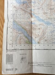 1962 Ordnance Survey One Inch Seventh Series Map 20 Ullapool (incl Ardcharnich )