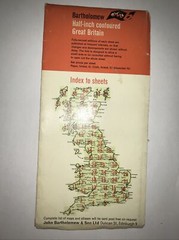 Bartholomew’s Half Inch Maps 1963 Cloth Cambridgeshire Sheet 20