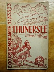Old Folding Map – Thunersee Switzerland