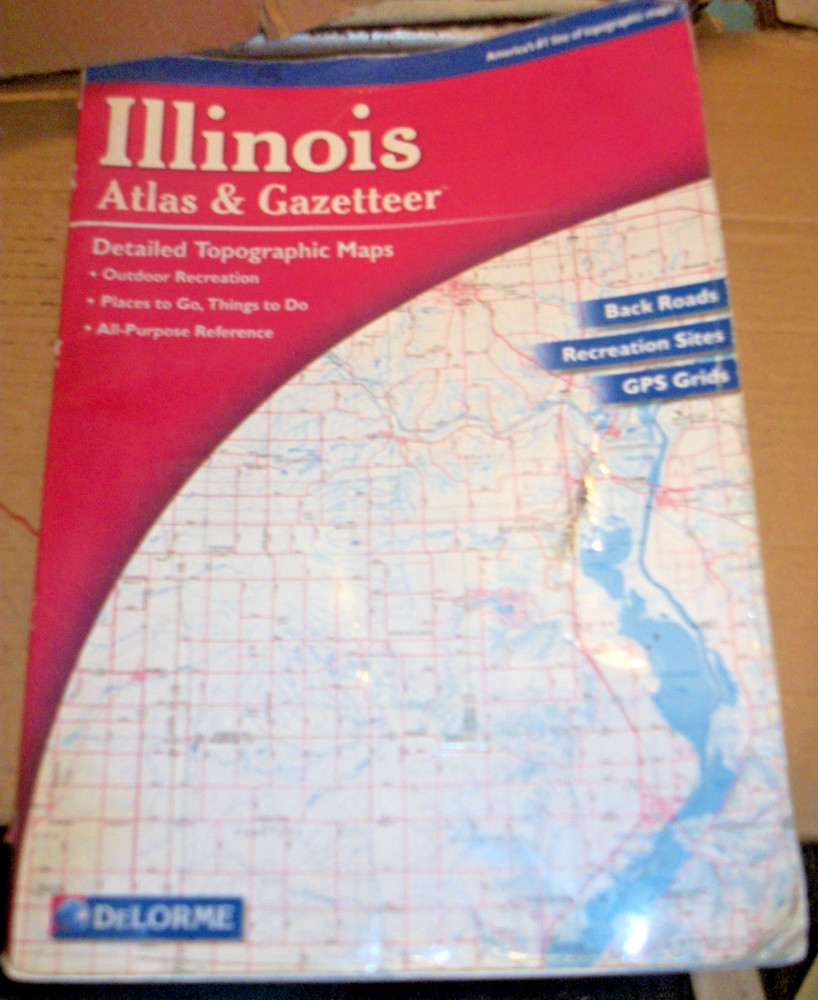 2003 Illinois Atlas & Gazetteer Map – Delorme – Needs Staples