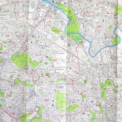 Geographia Large Scale Colour Street Plan: Greater Glasgow.