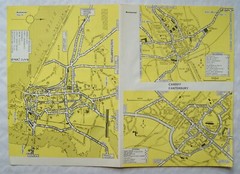 Vintage: Autocar map supplement Cardiff, Canterbury, Shrewsbury, Sheffield, etc.
