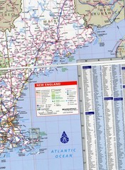 Rand McNally Easy to Fold NEW ENGLAND laminated regional map 2013 **see scans**