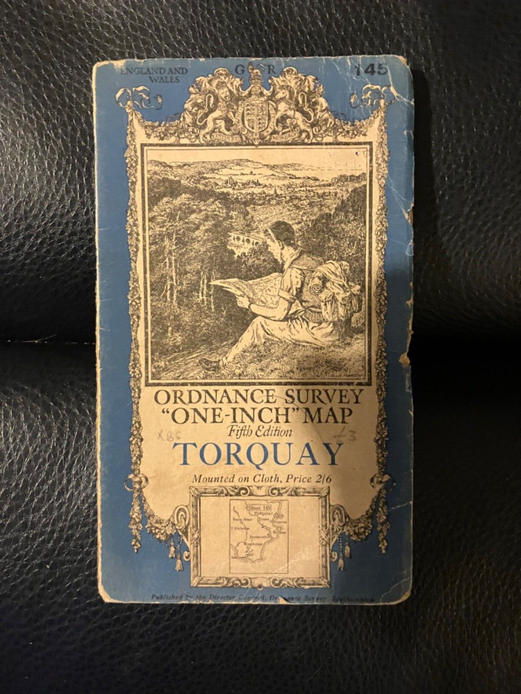 Ordnance Survey One Inch Fifth Edition Map 145 Torquay, 1937