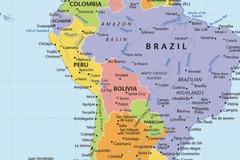 A1 A2 World Map With Flags Poster Education Geography School Home Wall Chart