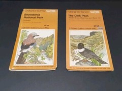 Bundle of 2 Vintage Ordnance Survey Outdoor Leisure Maps (1972 & 1982)