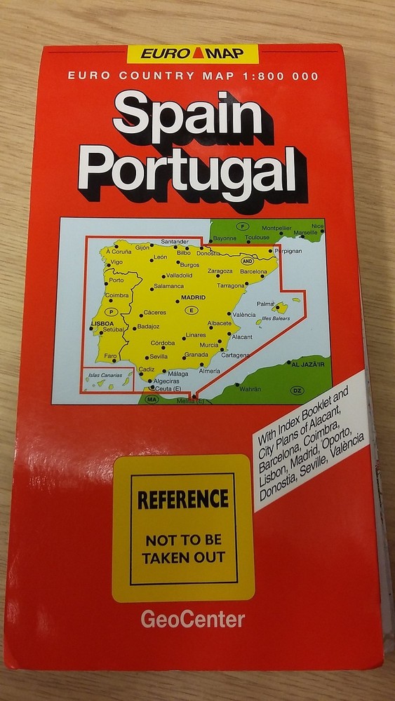 Spain: Portugal: GeoCenter Map