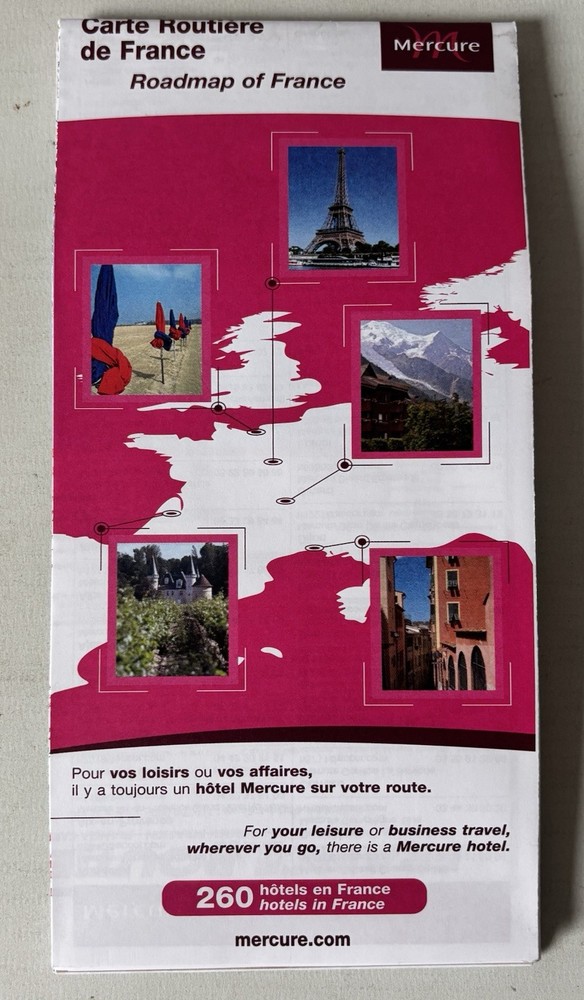 France – Mercure Hotels Carte Routiere Road Map & Guide – 2009