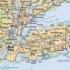 Rand McNally Easy to Fold: New York State Laminated Map 18″ x 17″, Multicolor