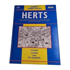 Herts County Street Atlas OS 1990 Hardback Book