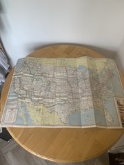 USA American Automobile Association Map 1964-65 Members Only AAA