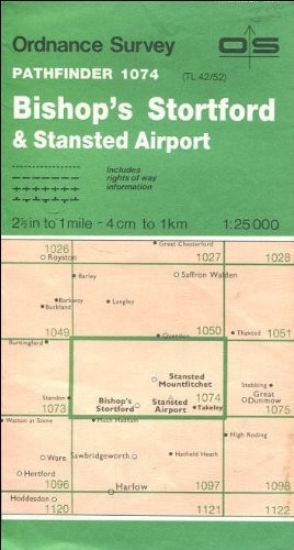 Bishop’s Stortford and Stansted Airport … by Ordnance Survey Sheet map, folded