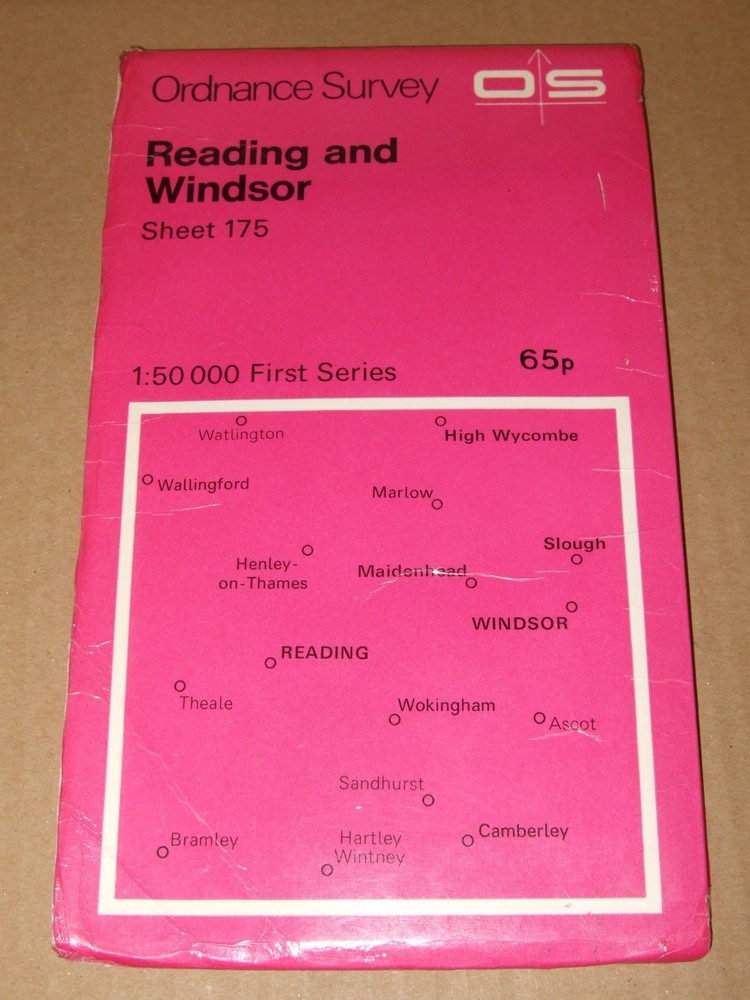 ORDNANCE SURVEY SHEET MAP READING AND WINDSOR SHEET 175 NO RIPS TEARS VGC