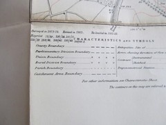 VINTAGE OS MAP OF HATFIELD AREA HERTFORDSHIRE DATED 1925 SIX INCHES TO ONE MILE