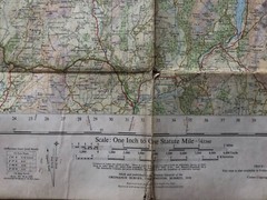 Large vintage Lake District Ordnance Survey map, folded, C.1959, 82cm x 100cm