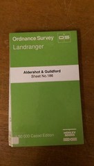 Aldershot + Guildford: Ordnance Survey Landranger Map 1:50000 Sheet #186 (M8)