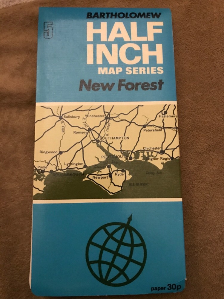 New Forest Bartholomew half inch map