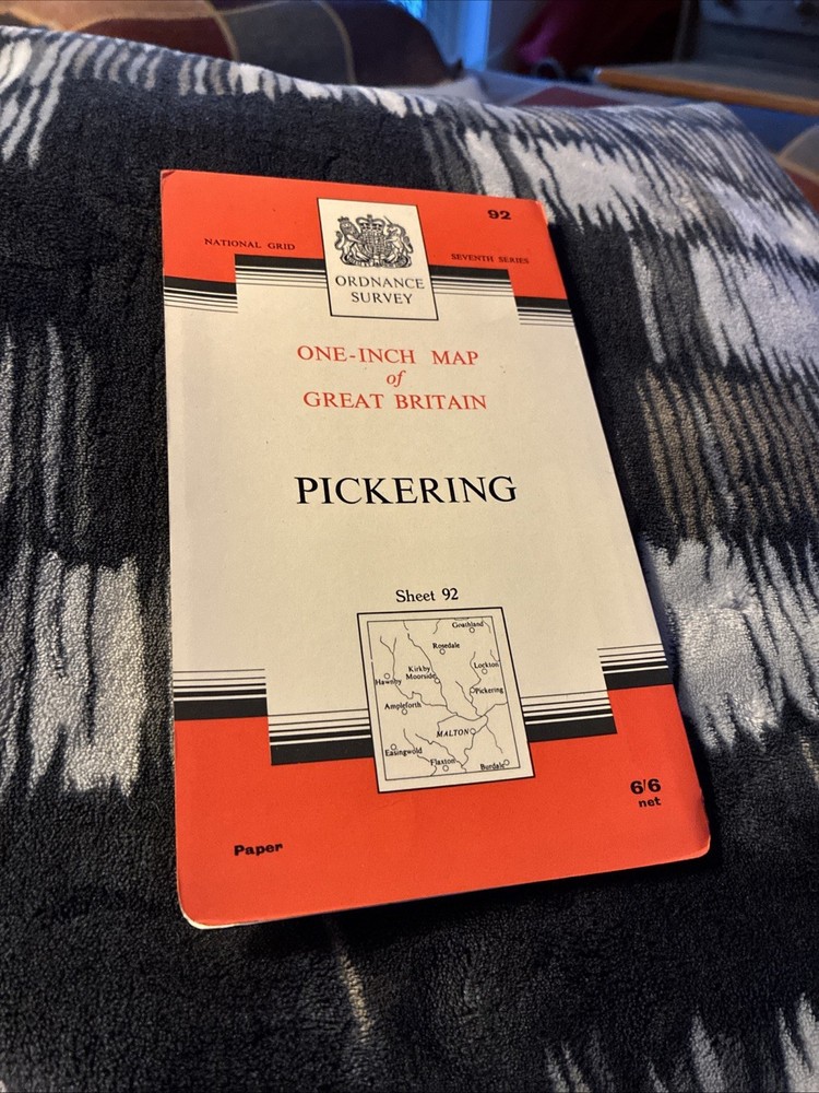 OS Ordnance Survey 1″ Seventh Series 92 Pickering