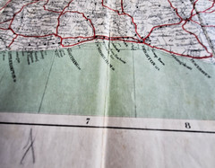 Bacon’s Motoring and Cycling Road Map England and Wales sheet 6 on cloth LONDON