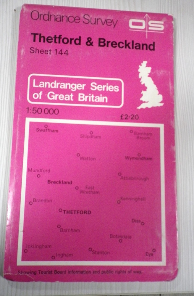 Landranger 144 Ordnance Survey Map 1:50000 Thetford & Breckland