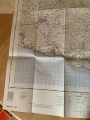 Ordnance Survey One Inch Map Sheet 183 Seventh Series Eastbourne 1960 OS