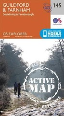 Guildford and Farnham (Map) OS Explorer Active Map