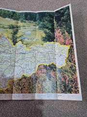 Rare Vintage Road Map Of Czechoslovakia 1981 With Campsites. Auto Kempinky CSSR