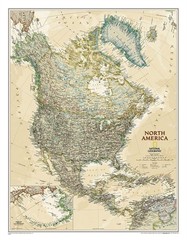 North America Executive, Tubed: Wall Maps by National Geographic Maps SHEET MAP