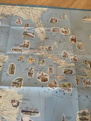 Esso The Caribbean With The Bahamas And Bermudan Map 1956
