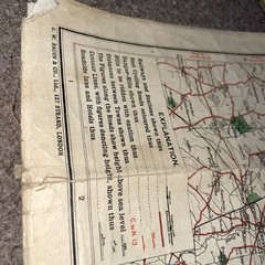 BACON’S CYCLING & MOTORING MAP. LAKE DISTRICT WITH INDEX Cambridge old rare