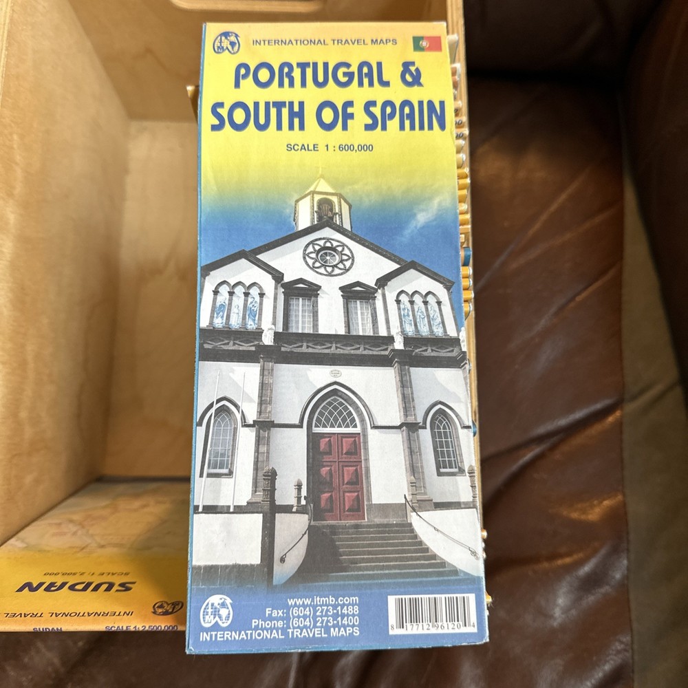 PORTUGAL & SOUTH OF SPAIN 1:600,000 TRAVEL REFERENCE MAP By Itmb Publishing Ltd