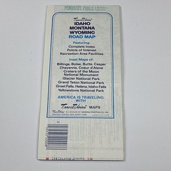 TravelVision Idaho Montana Wyoming Road Map with Insets and Points of Interest