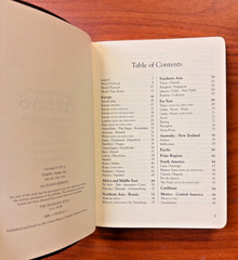 THE TRAVELER’S ATLAS: A GEOGRAPHIC HANDBOOK – 2007 – Graphic Images- Leather