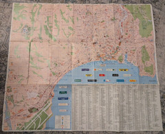 Original NICE City MAP South of France Town Plan 1984 vintage Cote d’Azur