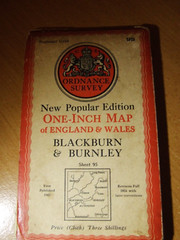Three Maps on Linen, Blackburn/Burnley, Vale of Severn and South-West England.