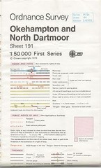 Ordnance Survey Map of Okehampton & North Dartmoor 1:50000 (1cm=500m)