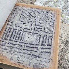 Vintage Ordinance Survey Maps & Binder Of Street Surveys Assorted As Found
