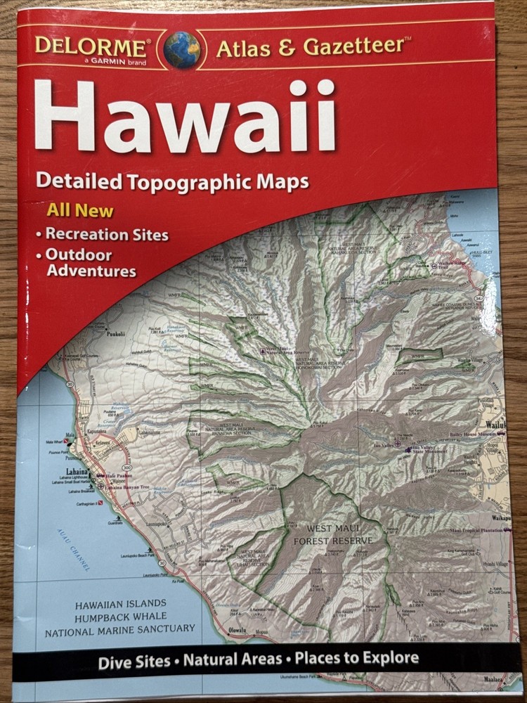 DeLorme Hawaii Atlas & Gazetteer Topographic Maps Back Roads 2023 2nd Edition