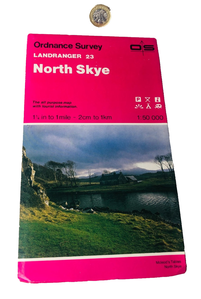 Map North Skye Ordnance Survey Vintage ra