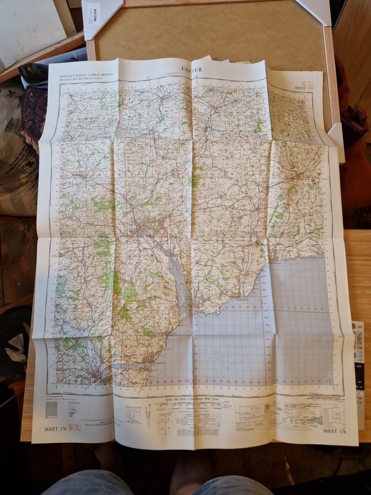 Ordnance Survey Map Of Great Britian – EXETER – 1960 – 1/63360