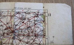 1915 Cloth-backed Trench Map FRANCE First World War Ordnance Survey LENS 11