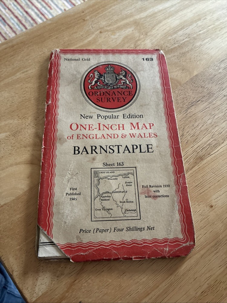 1947 Ordnance Survey 6th Edition Sheet 163 Barnstable