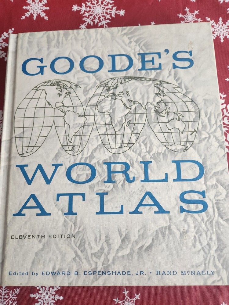 Goode’s World Atlas 11th Edition 1960 Rand McNally Fifth Printing Hard Cover