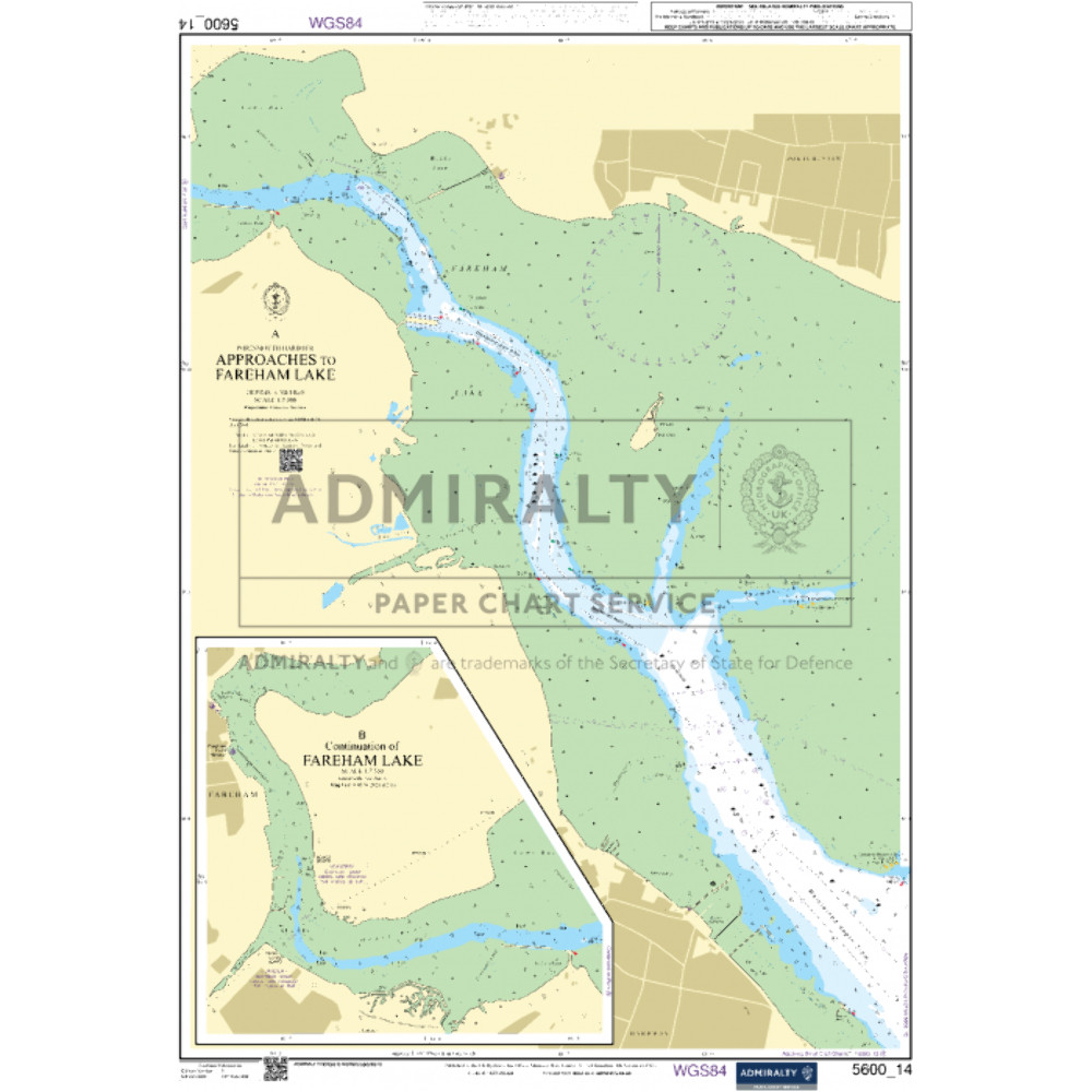 Admiralty Small Craft Chart 5600_14: Fareham Lake
