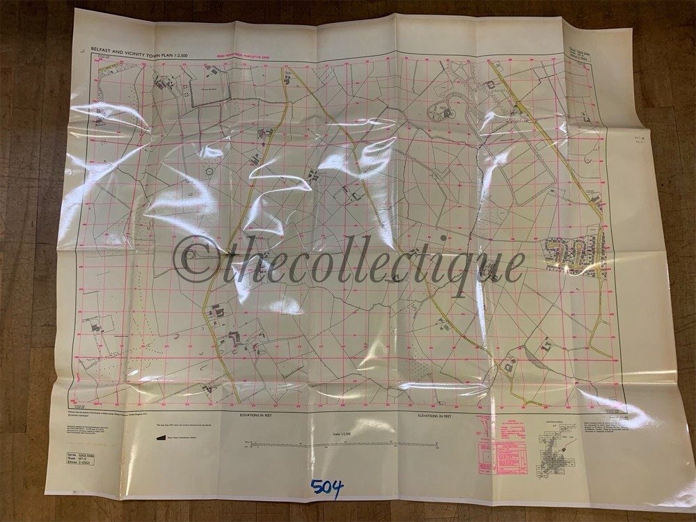 MOD MINISTRY OF DEFENCE MILITARY BELFAST MAP-NORTHERN IRELAND-SHEET 147-11