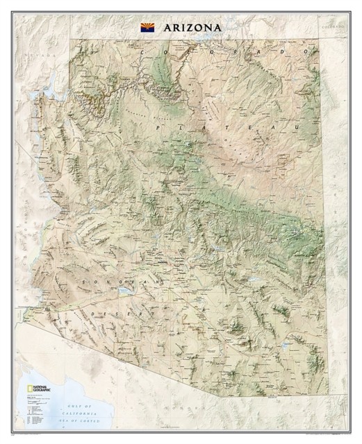 Arizona, Tubed: Wall Maps U.S. by National Geographic Maps SHEET MAP