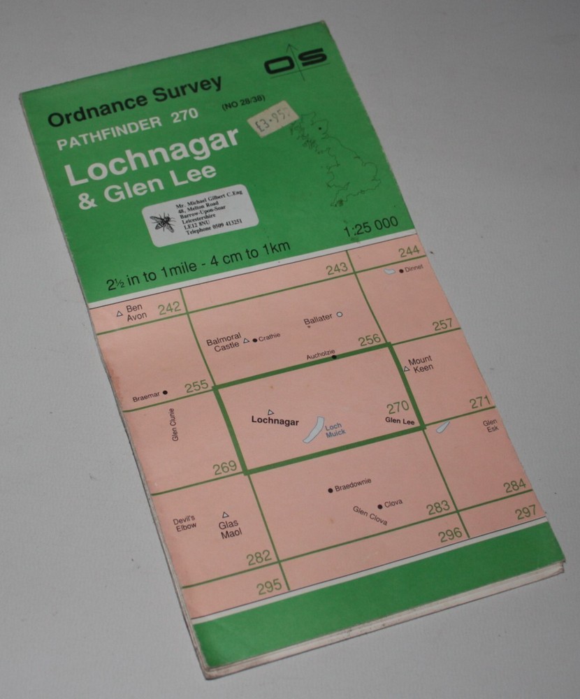Ordnance Survey Pathfinder Map – Lochnagar & Glen Lee, Sheet 270 – 1976